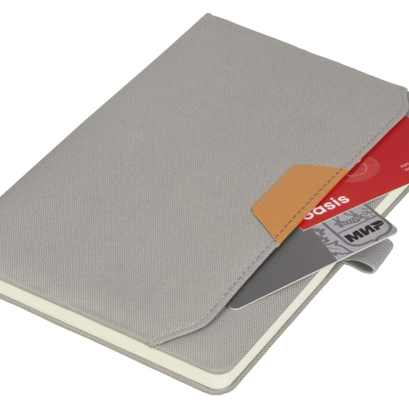 Блокнот А5 из RPET "Harvey", 80 листов FSC бумага, серый