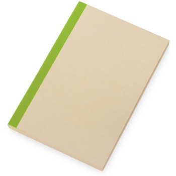 Блокнот А5 из переработанного тростника и RPET "Adiantum", 80 листов, гибкая обложка, зеленое яблоко