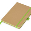 Блокнот A5 "Sevilia Color", твердая обложка из крафта, 80 листов, цветной срез и форзац, натуральный/зеленое яблоко