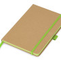 Блокнот A5 "Sevilia Color", твердая обложка из крафта, 80 листов, цветной срез и форзац, натуральный/зеленое яблоко