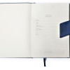 Бизнес блокнот А5 "Monoi" с клапаном, твердая обложка, 128 листов, темно-синий (Р)