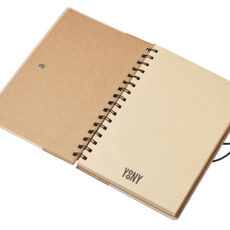 Крафтовый блокнот А5 в твердой обложке "Saharan Cypress", 80 листов 70 гр/м2 бумаги, натуральный