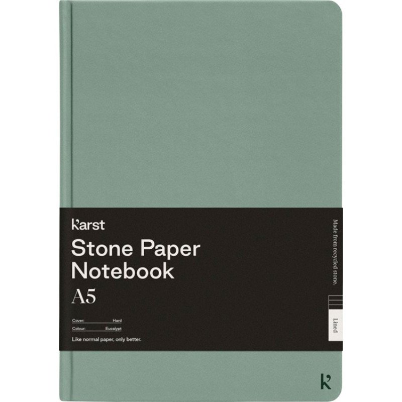 Блокнот в твердом переплете Karst формата A5, зеленый яркий