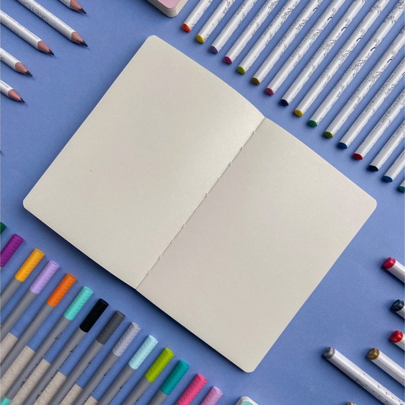 Скетчбук "Sketch & Art" в мягком переплете 140х210 мм, 100 л. бежевой бумаги 100 гр., голубой Скетчбук "Sketch & Art" в мягком переплете 140х210 мм, 100 л. бежевой бумаги 100 гр., голубой