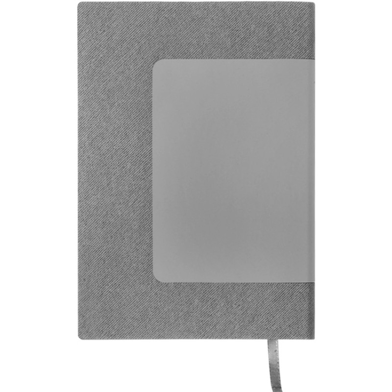 Бизнес блокнот "Supreme" с вставкой из софт-тача, гибкая обложка, 128 листов, серый