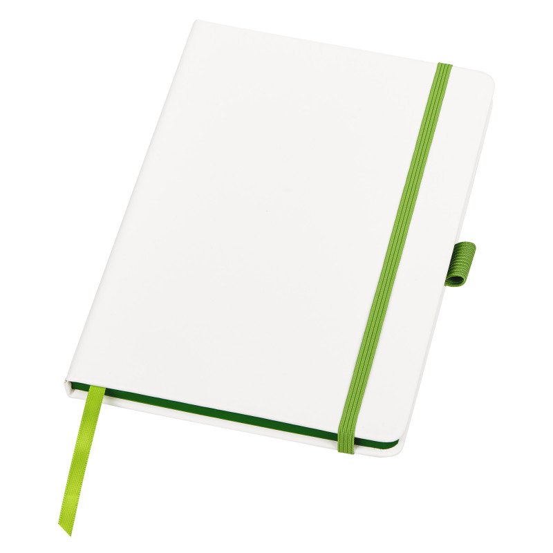 Блокнот "ColorNote White", твердая обложка A5, 80 листов, белый и зеленое яблоко Блокнот "ColorNote White", твердая обложка A5, 80 листов, белый и зеленое яблоко