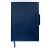 Бизнес блокнот А5 "Monoi" с клапаном, твердая обложка, 128 листов, темно-синий (Р)