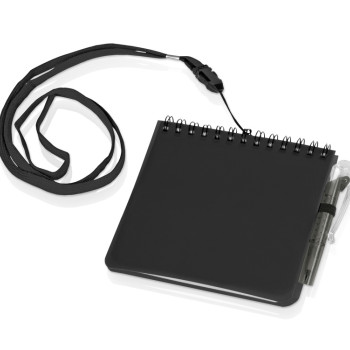 Блокнот А6 "Журналист" с ручкой, черный