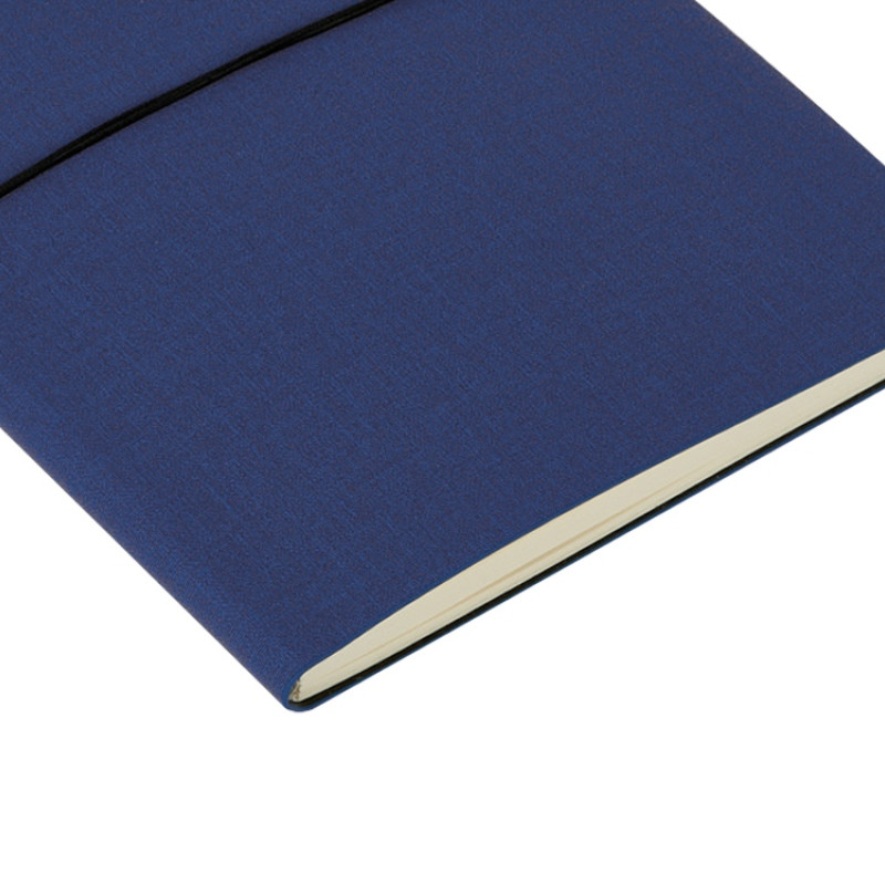 Блокнот "Horizon" с горизонтальной резинкой, гибкая обложка, 80 листов, синий