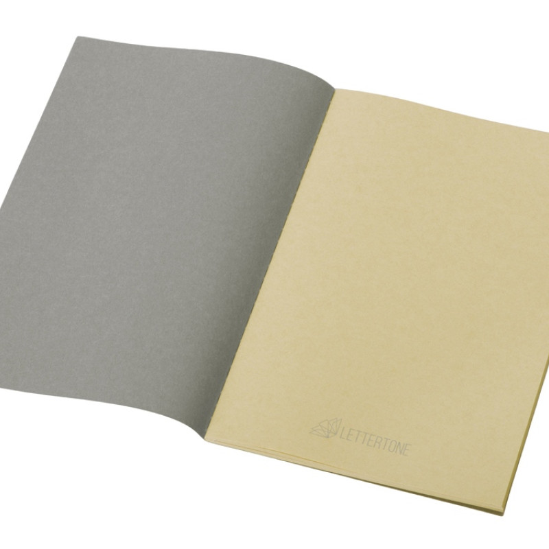 Блокнот "Monet", гибкая обложка A5 из моющегося крафта, 32 листа, серый