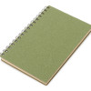 Блокнот на спирали в картонной обложке с переработанной бумагой "Mania", зеленый