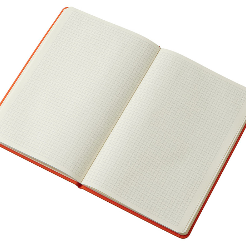 Блокнот в твердой обложке A5 «Виспи 2.0» в клетку, оранжевый