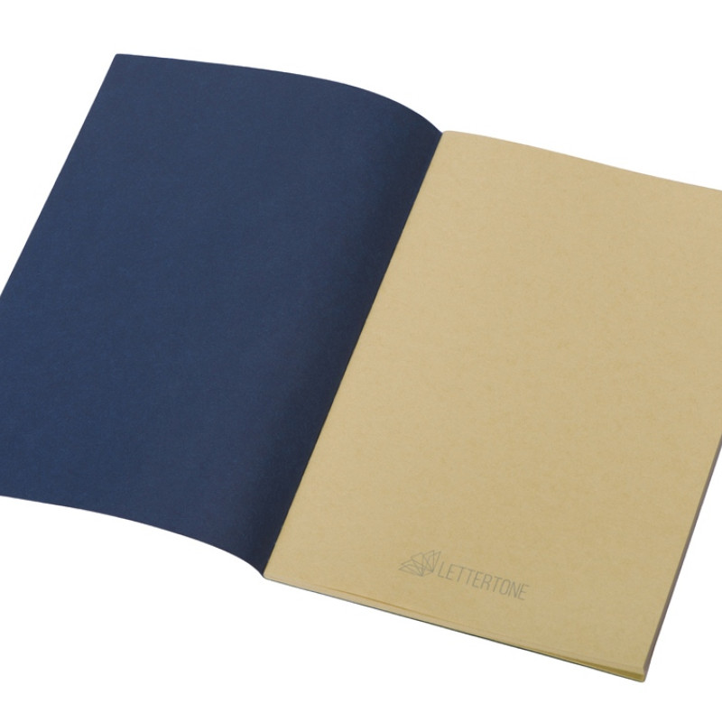 Блокнот "Monet", гибкая обложка A5 из моющегося крафта, 32 листа, темно-синий