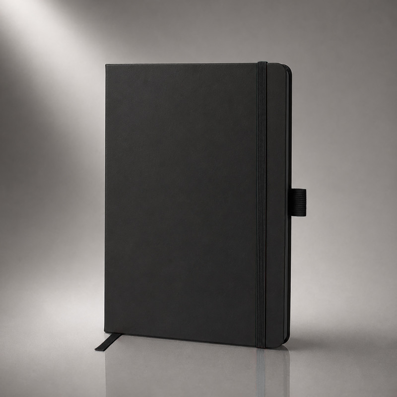Блокнот "ColorNote Black", твердая обложка A5, 80 листов, черный