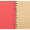 Блокнот на спирали в картонной обложке с переработанной бумагой "Mania", красный
