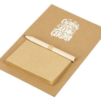 Магнит с блокнотом и карандашом для заметок "Magny", натуральный