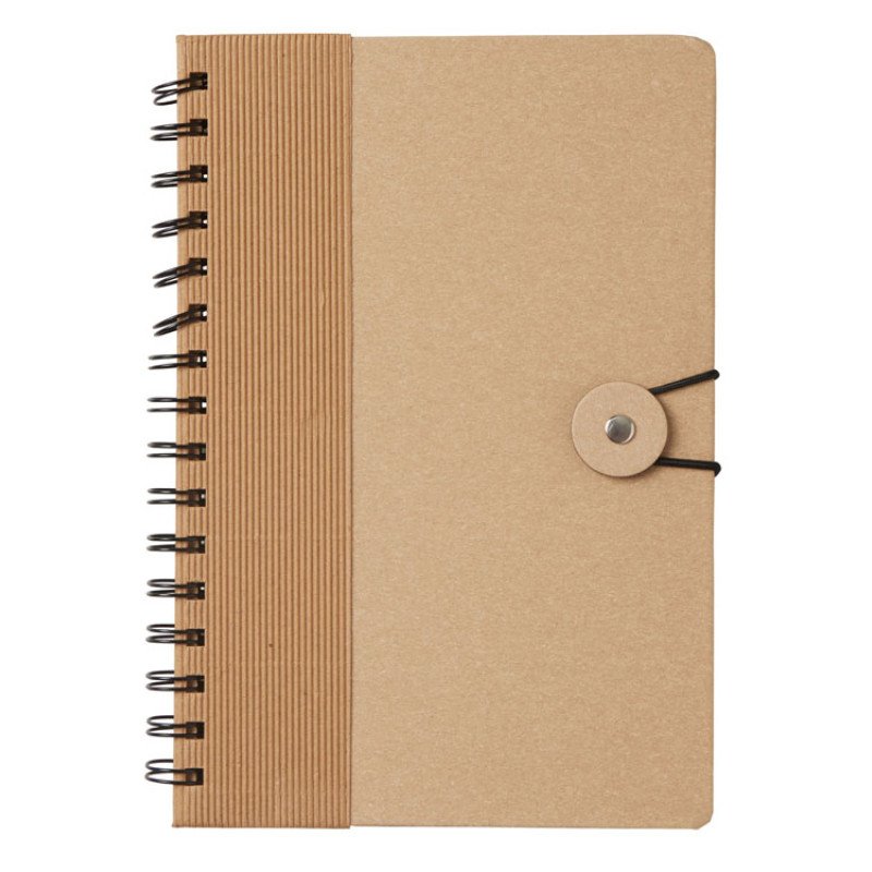 Крафтовый блокнот А5 в твердой обложке "Saharan Cypress", 80 листов 70 гр/м2 бумаги, натуральный