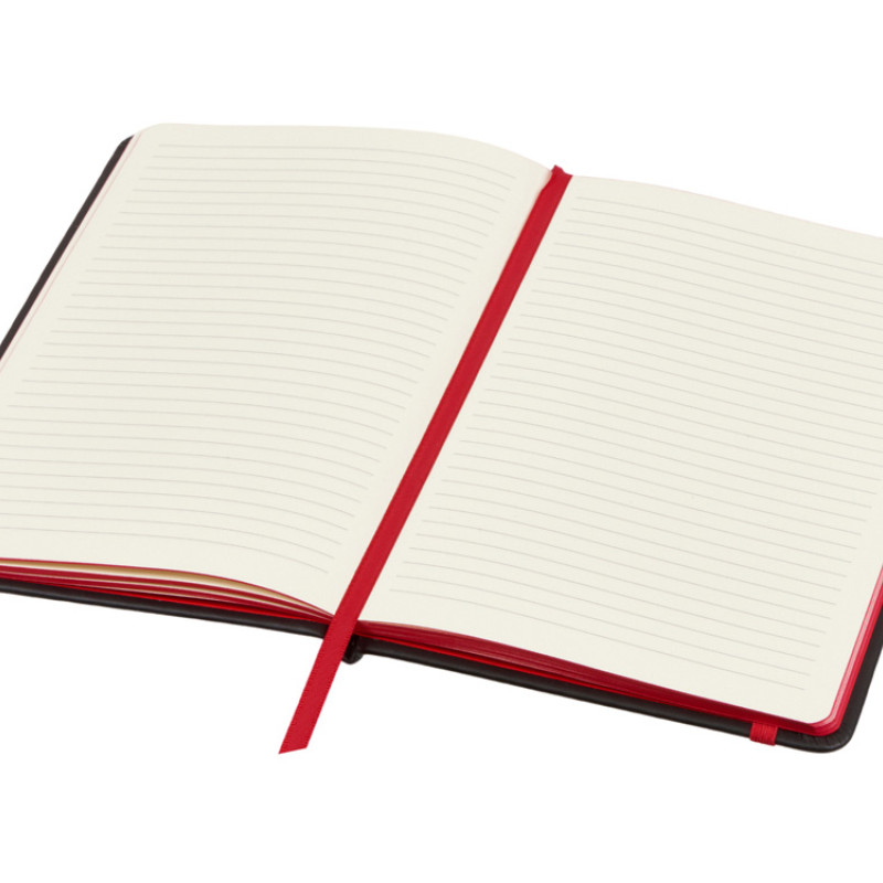 Блокнот "ColorNote Black", твердая обложка A5, 80 листов, черный с красным