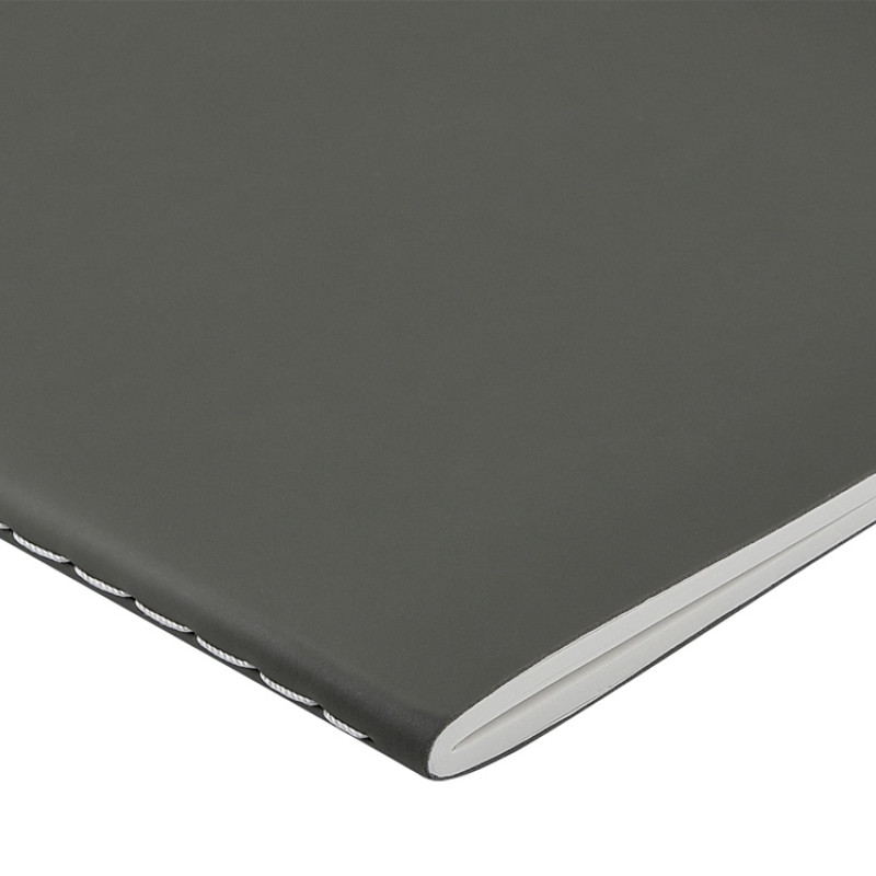 Тетрадь с каменной бумагой А5 "Carrara" 40 л., линейка, серый