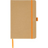 Блокнот A5 "Sevilia Color", твердая обложка из крафта, 80 листов, цветной срез и форзац, натуральный/оранжевый