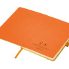 Блокнот A5 "Sevilia Color", твердая обложка из крафта, 80 листов, цветной срез и форзац, натуральный/оранжевый