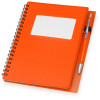 Блокнот "Контакт" с ручкой, оранжевый