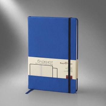 Блокнот А5 «Megapolis Velvet» на резинке, синий (Р)