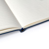 Бизнес блокнот А5 "Monoi" с клапаном, твердая обложка, 128 листов, темно-синий (Р)