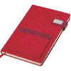 Бизнес блокнот А5 "Freya" с клапаном и карманом для визиток, твердая обложка, 128 листов, красный и бор