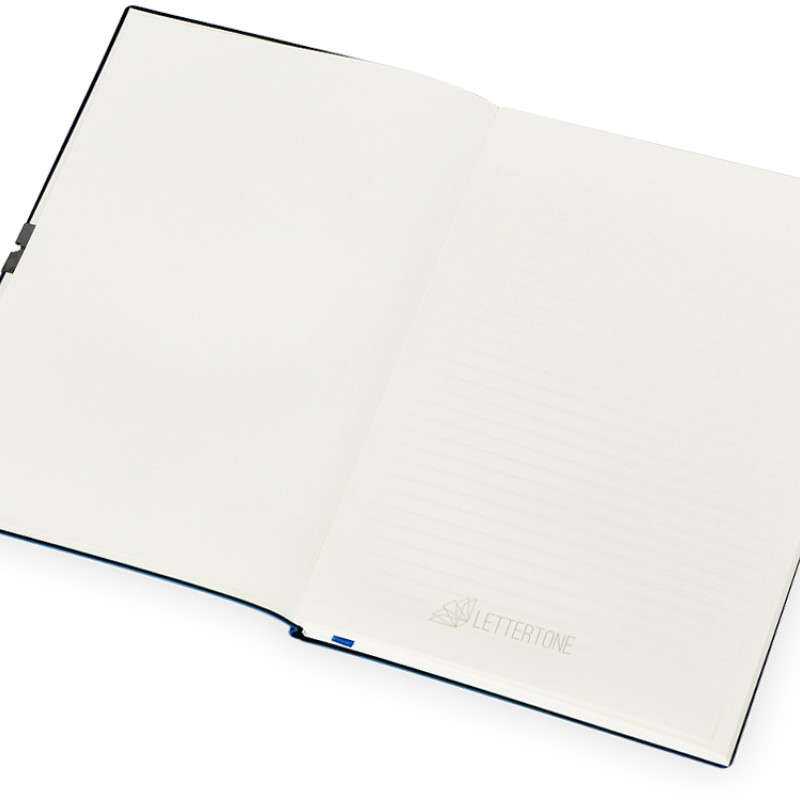 Блокнот "Horizon" с горизонтальной резинкой, гибкая обложка, 80 листов, синий