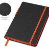 Бизнес блокнот "Bossy Junior" с цветным срезом, твердая обложка, 96 листов, черный и оранжевый