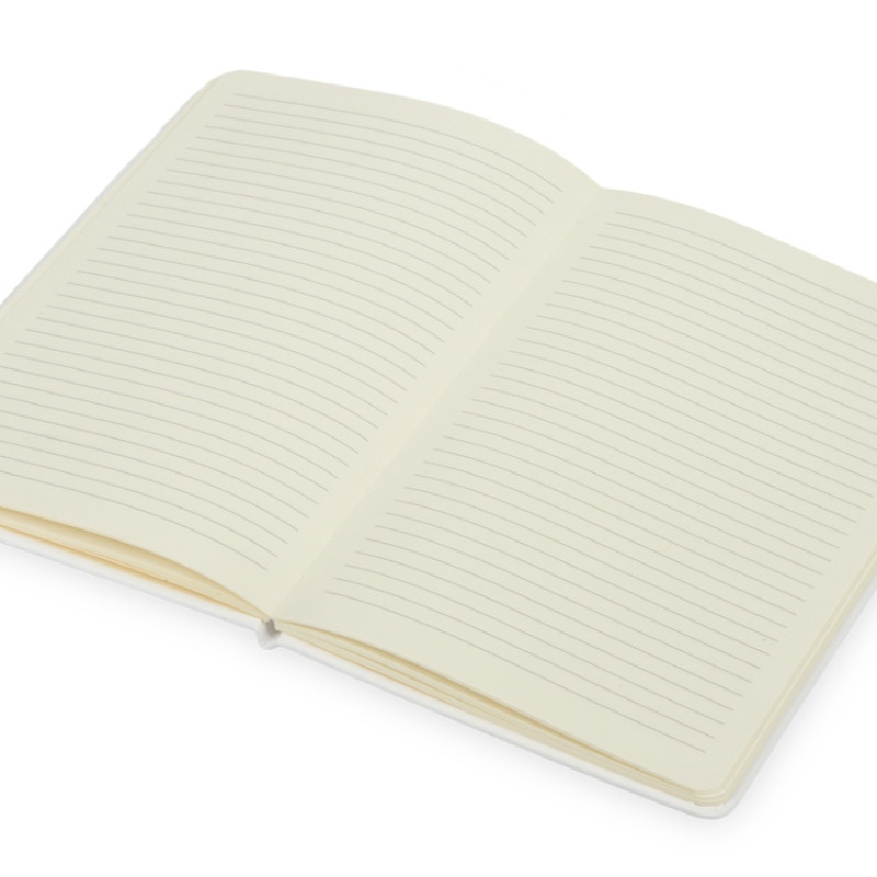 Блокнот "Wispy", твердая обложка A5, 64 листа в линейку, белый