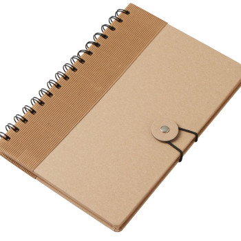 Крафтовый блокнот А5 в твердой обложке "Saharan Cypress", 80 листов 70 гр/м2 бумаги, натуральный