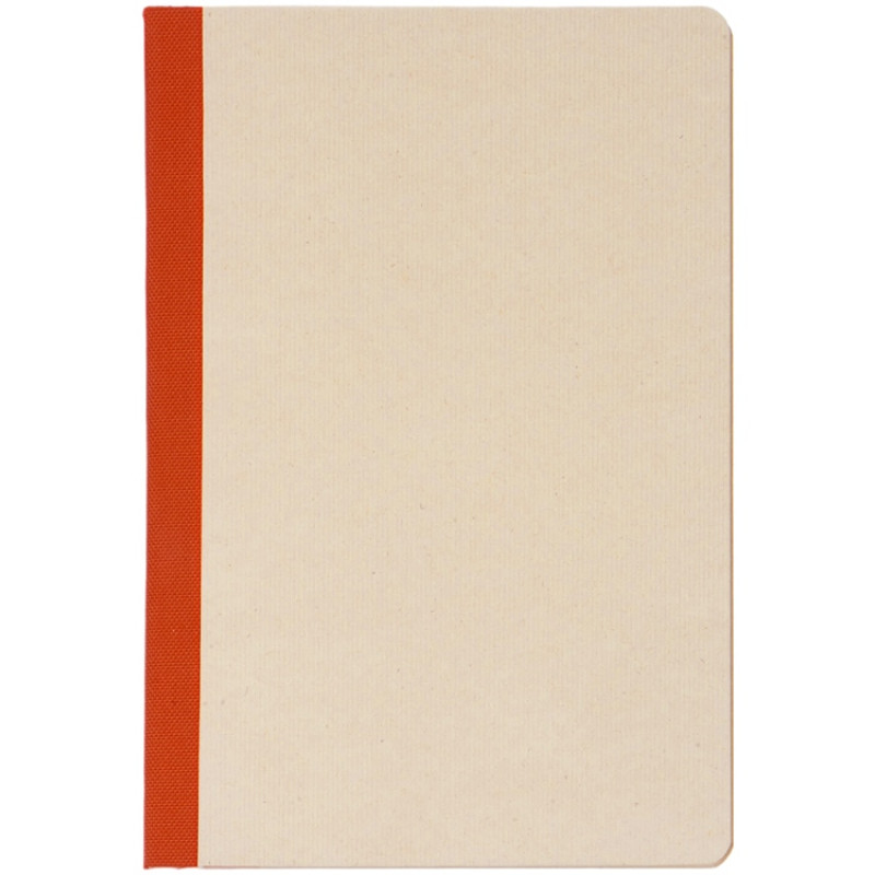 Блокнот А5 из переработанного тростника и RPET "Adiantum", 80 листов, гибкая обложка, красный