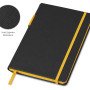 Бизнес блокнот "Bossy Junior" с цветным срезом, твердая обложка, 96 листов, черный и желтый