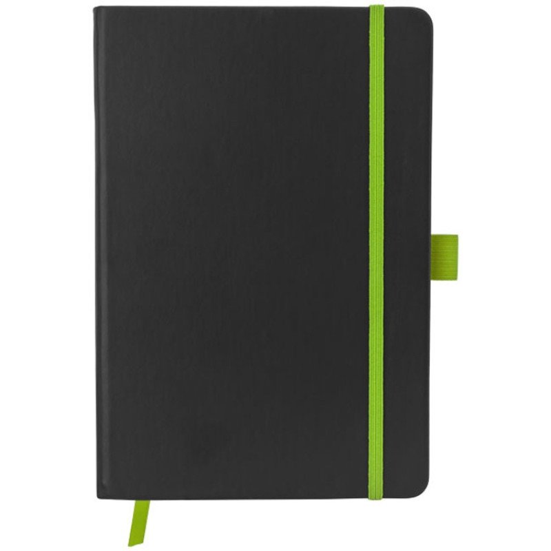 Блокнот Color edge A5, черный/лайм Блокнот Color edge A5, черный/лайм