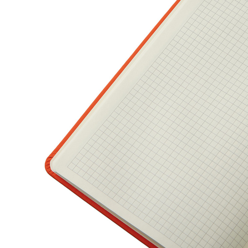 Блокнот в твердой обложке A5 «Виспи 2.0» в клетку, оранжевый