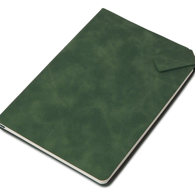 Блокнот А5 в гибкой обложке "Chaplin", зеленый