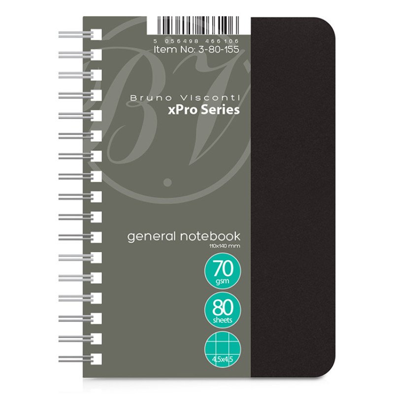 Бизнес - блокнот А6 (99 х 139 мм.) "xPro" 80 л., черный