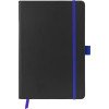 Блокнот "ColorNote Black", твердая обложка A5, 80 листов, черный с синим