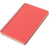 Блокнот на спирали в картонной обложке с переработанной бумагой "Mania", красный