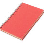 Блокнот на спирали в картонной обложке с переработанной бумагой "Mania", красный