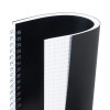 Блокнот на пружине в пластиковой обложке А5, черный