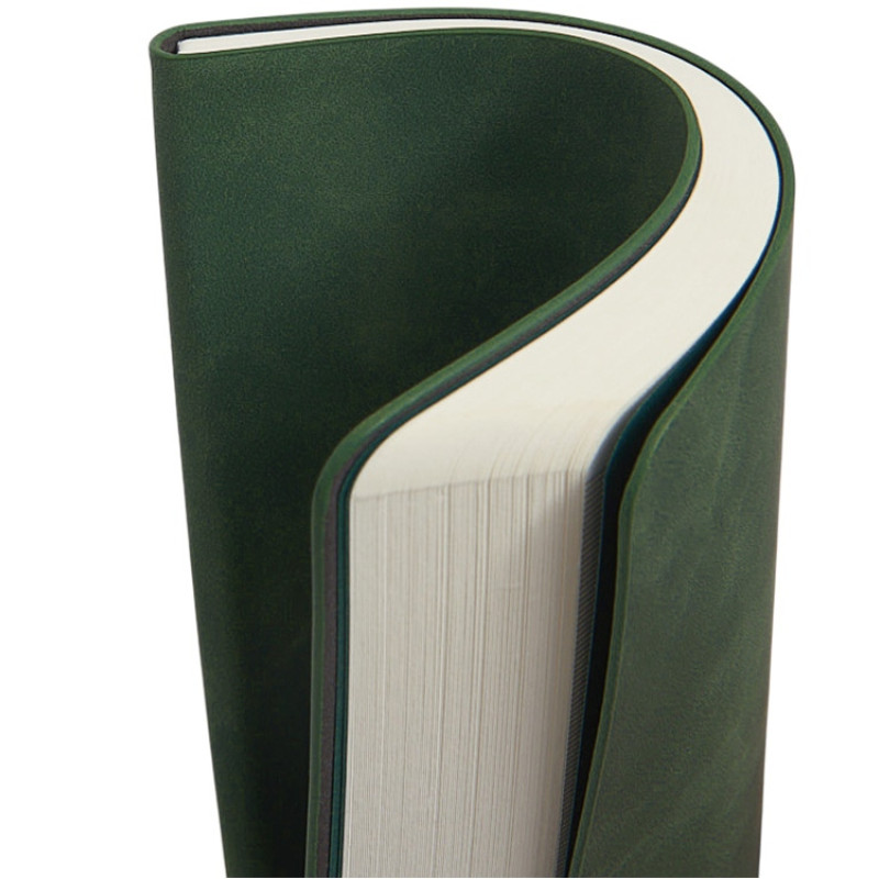 Блокнот А5 в гибкой обложке "Chaplin", зеленый