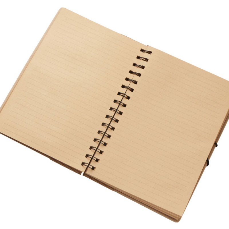 Крафтовый блокнот А5 в твердой обложке "Saharan Cypress", 80 листов 70 гр/м2 бумаги, натуральный