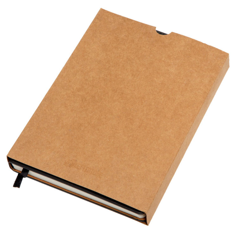 Бизнес блокнот А5 "Freya" с клапаном и карманом для визиток, твердая обложка, 128 листов, черный и свет