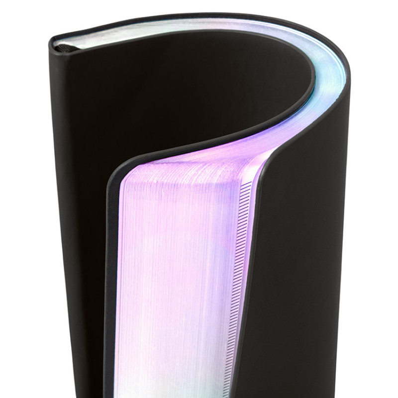 Блокнот А5 в гибкой обложке "Fellini" с голографическим срезом, черный