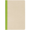 Блокнот А5 из переработанного тростника и RPET "Adiantum", 80 листов, гибкая обложка, зеленое яблоко