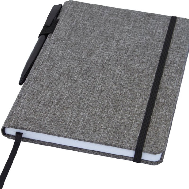 Блокнот Orin, формат А5, из переработанного ПЭТ, серый яркий