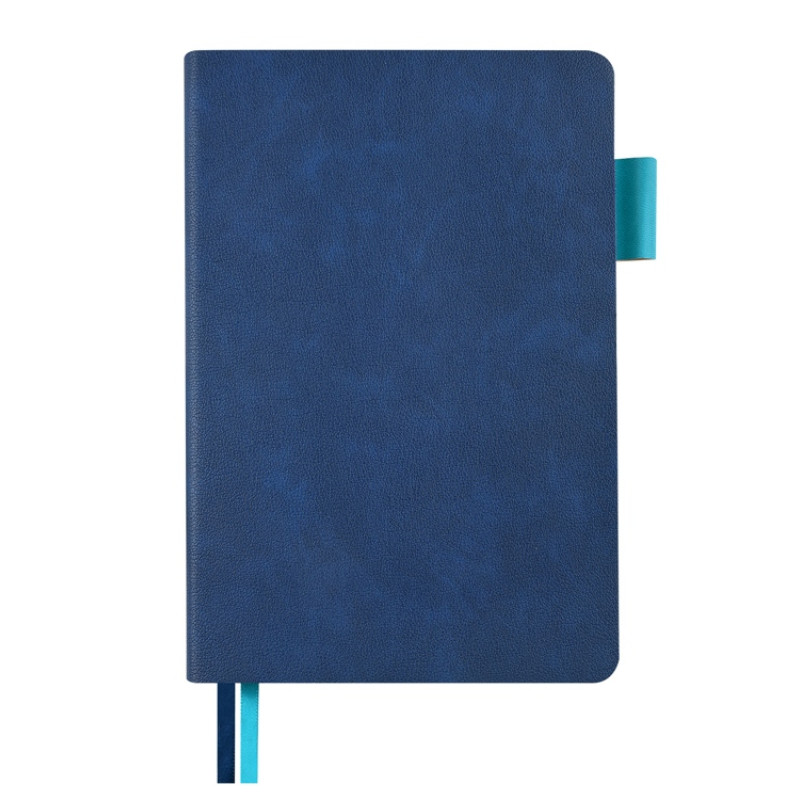Блокнот А5 "Boston", синий с голубым срезом